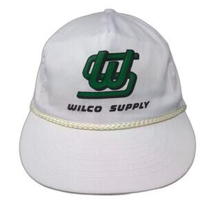 Design Original Wilco Supply 5 Panel Hat White OS Embroidered Rope Snapback
